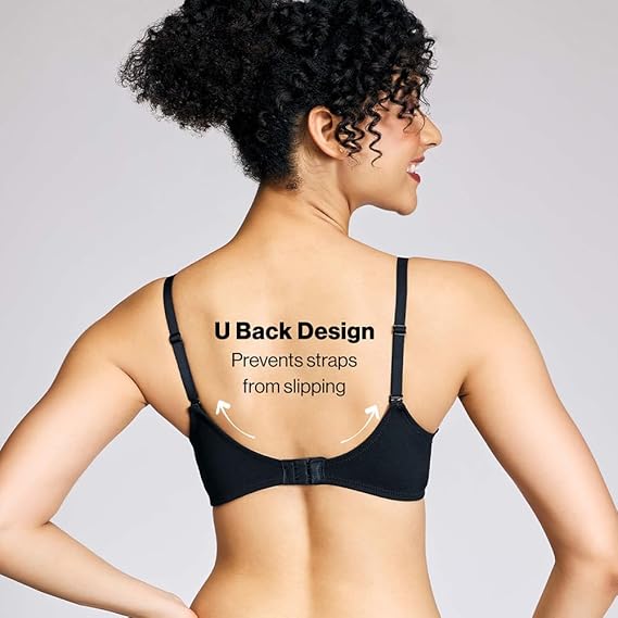 NYKD Women’s Cotton Lightly Padded Wire-Free Full Coverage T-Shirt Bra - NYB198